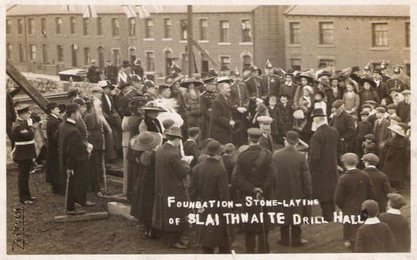 Archive photograph of laying of foundation stone